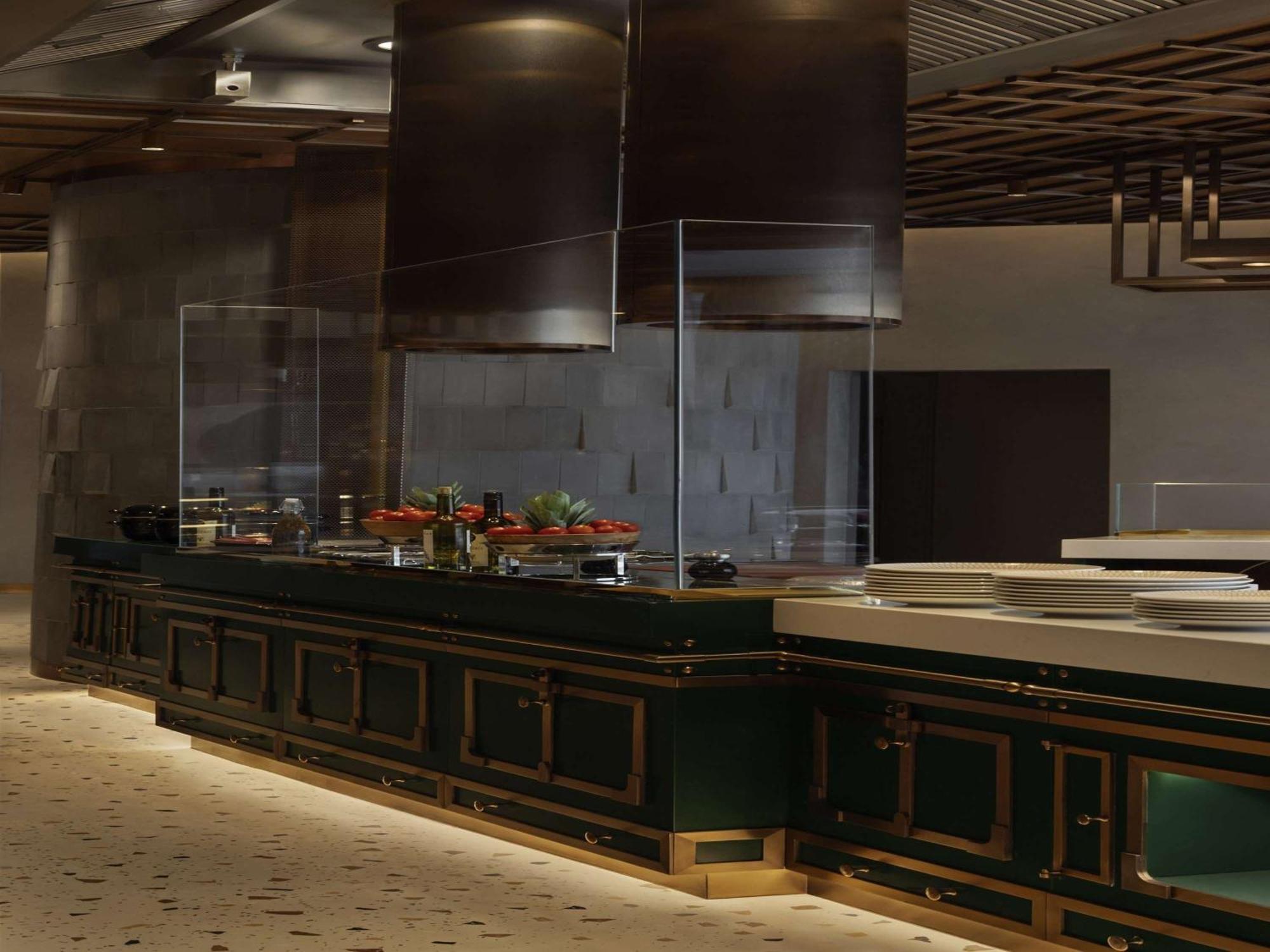 So/ Uptown Dubai Ξενοδοχείο Εξωτερικό φωτογραφία A rendering of the open kitchen at the restaurant